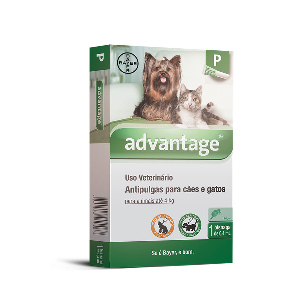 Antipulgas Advantage Cães e Gatos até 4 kg