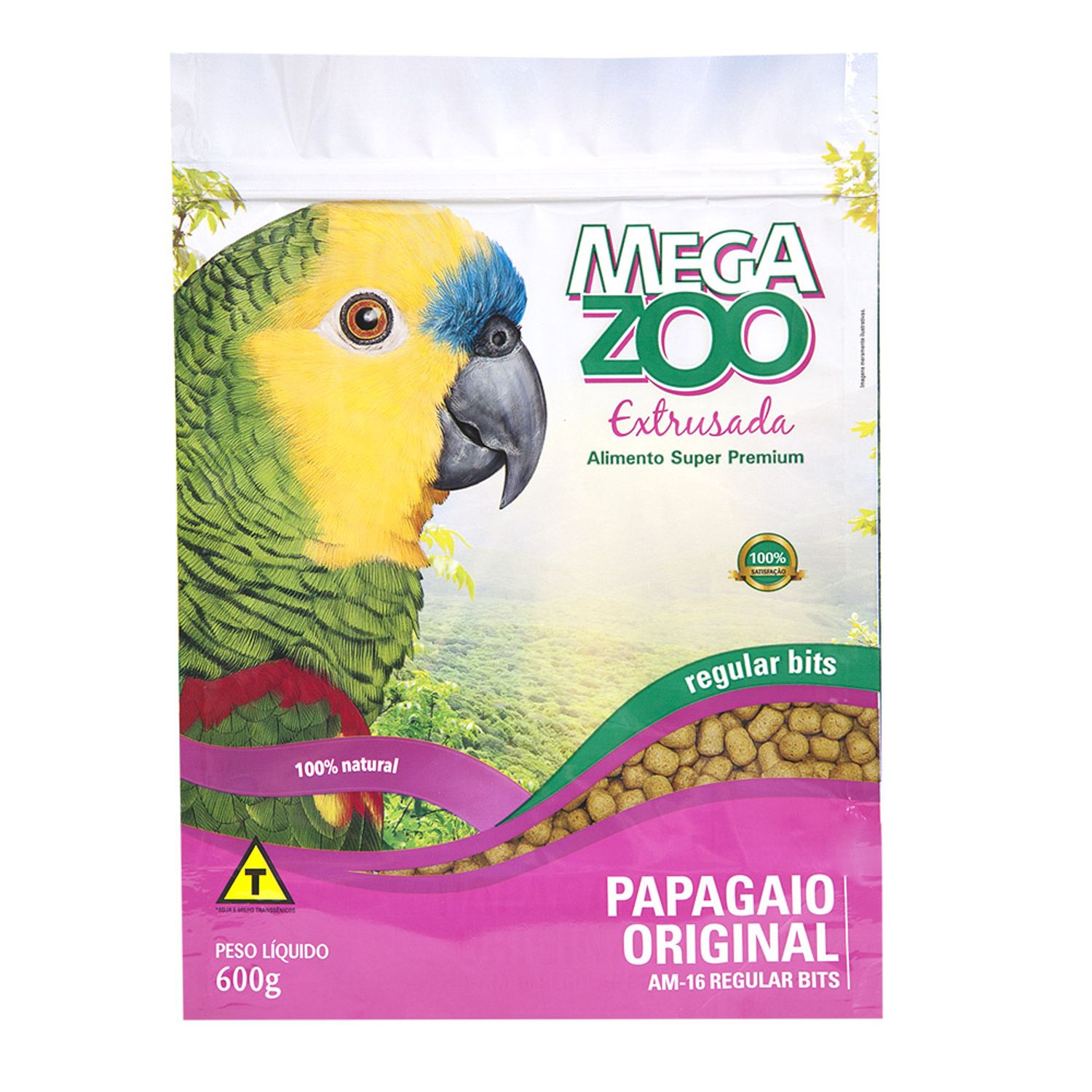Racao-Extrusada-para-Papagaio-Regular-Bits-Megazoo