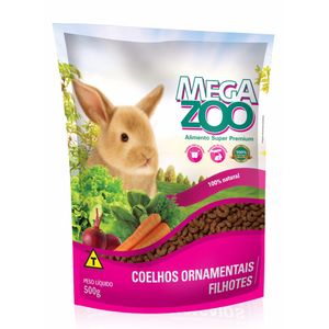 Ração para Coelhos Ornamentais Filhotes Megazoo - 500 g