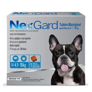 NexGard Antipulgas e Carrapatos de 4,1 a 10kg para Cães