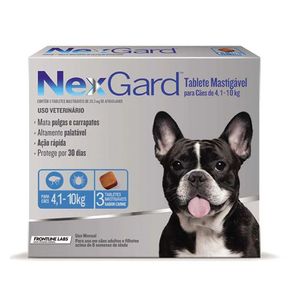 NexGard Antipulgas e Carrapatos de 4,1 a 10kg para Cães