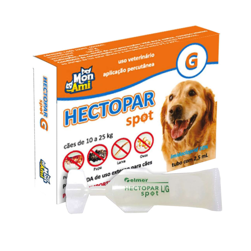 Antipulgas Hectopar Spot 2,5ml Cães de 10 a 25kg