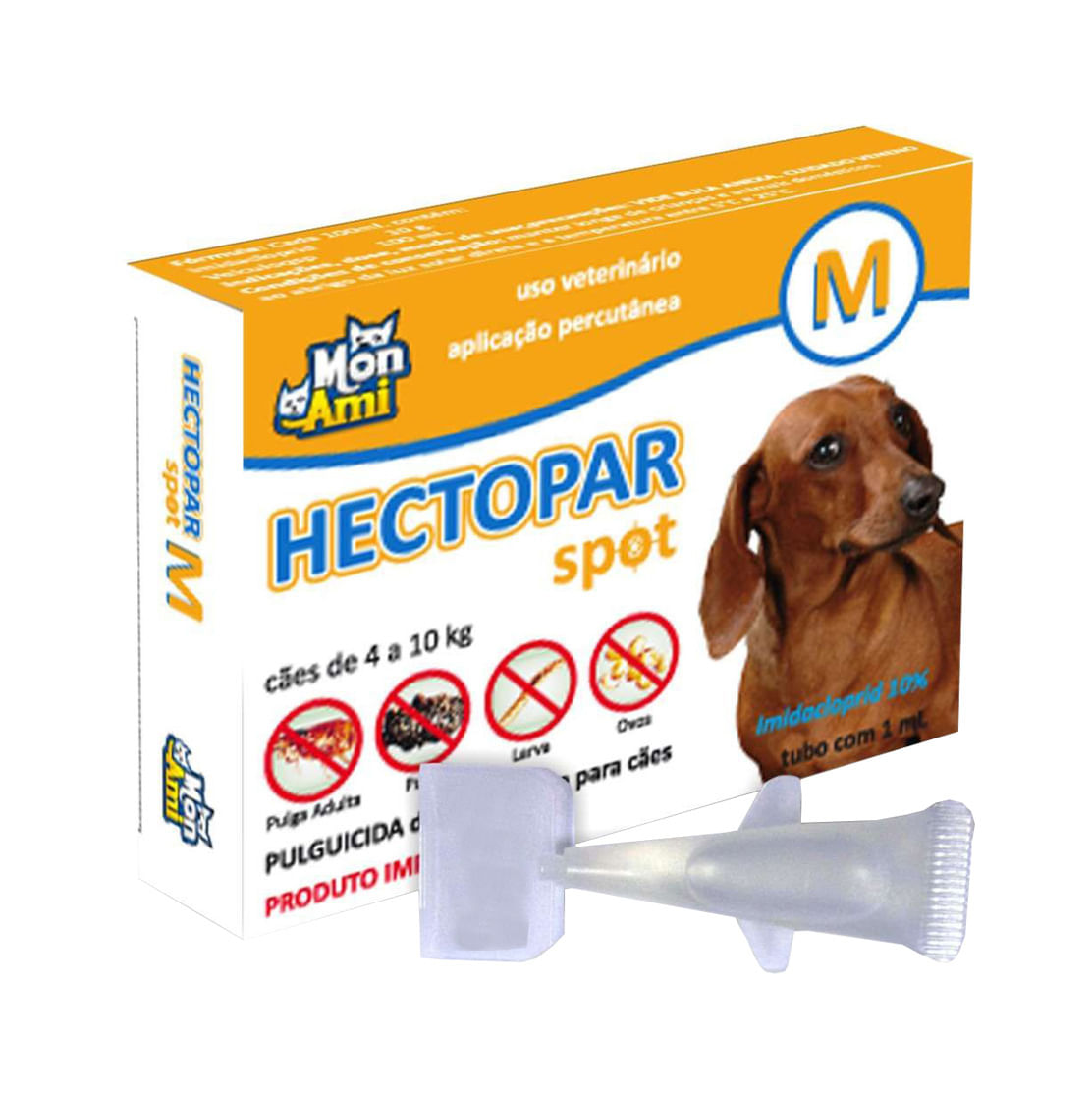 Antipulgas Hectopar Spot 1ml Cães de 4 a 10kg