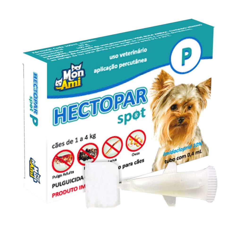 Antipulgas Hectopar Spot 0,4ml Cães de 1 a 4kg