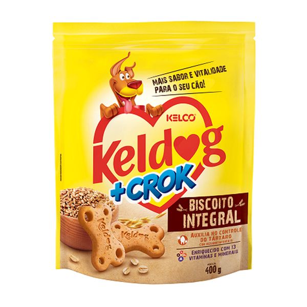 Biscoito Keldog +Crock Integral Kelco 400g