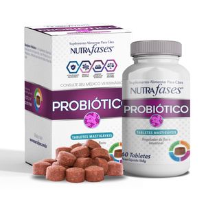 Nutrafases Probiótico Suplemento Alimentar para Cães - 60 tabletes