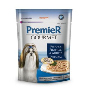 Ração Úmida Premier Cães Gourmet Frango e Arroz Integral - 100 g