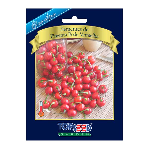 Sementes de Pimenta Bode Vermelha Blue Line Topseed Garden Único