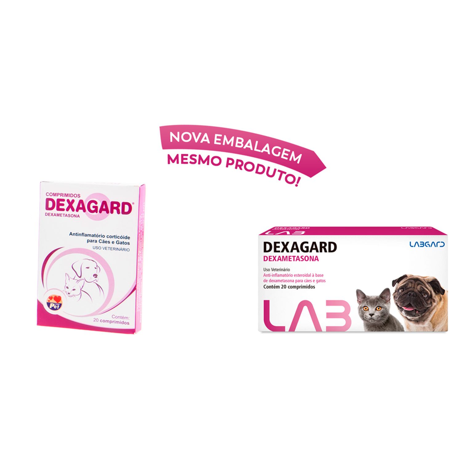 Anti-inflamatório Dexagard para Cães e Gatos nova embalagem