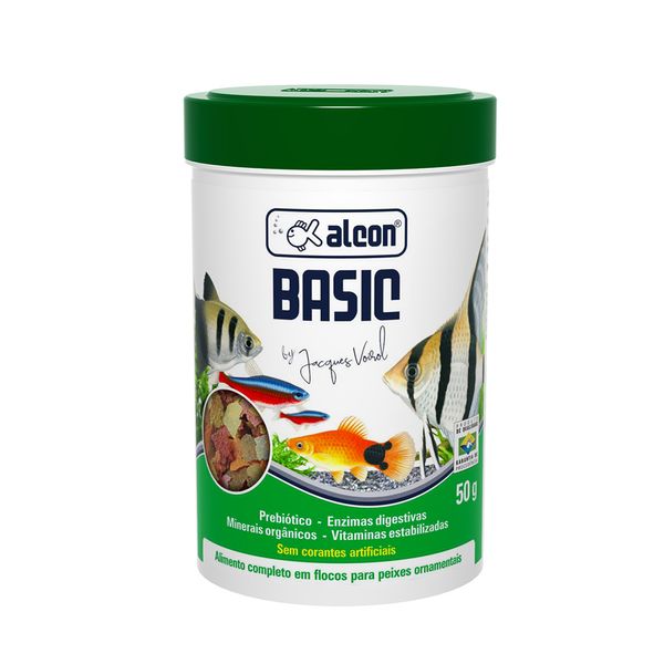 Ração em Flocos para Peixes Basic Alcon 50 g