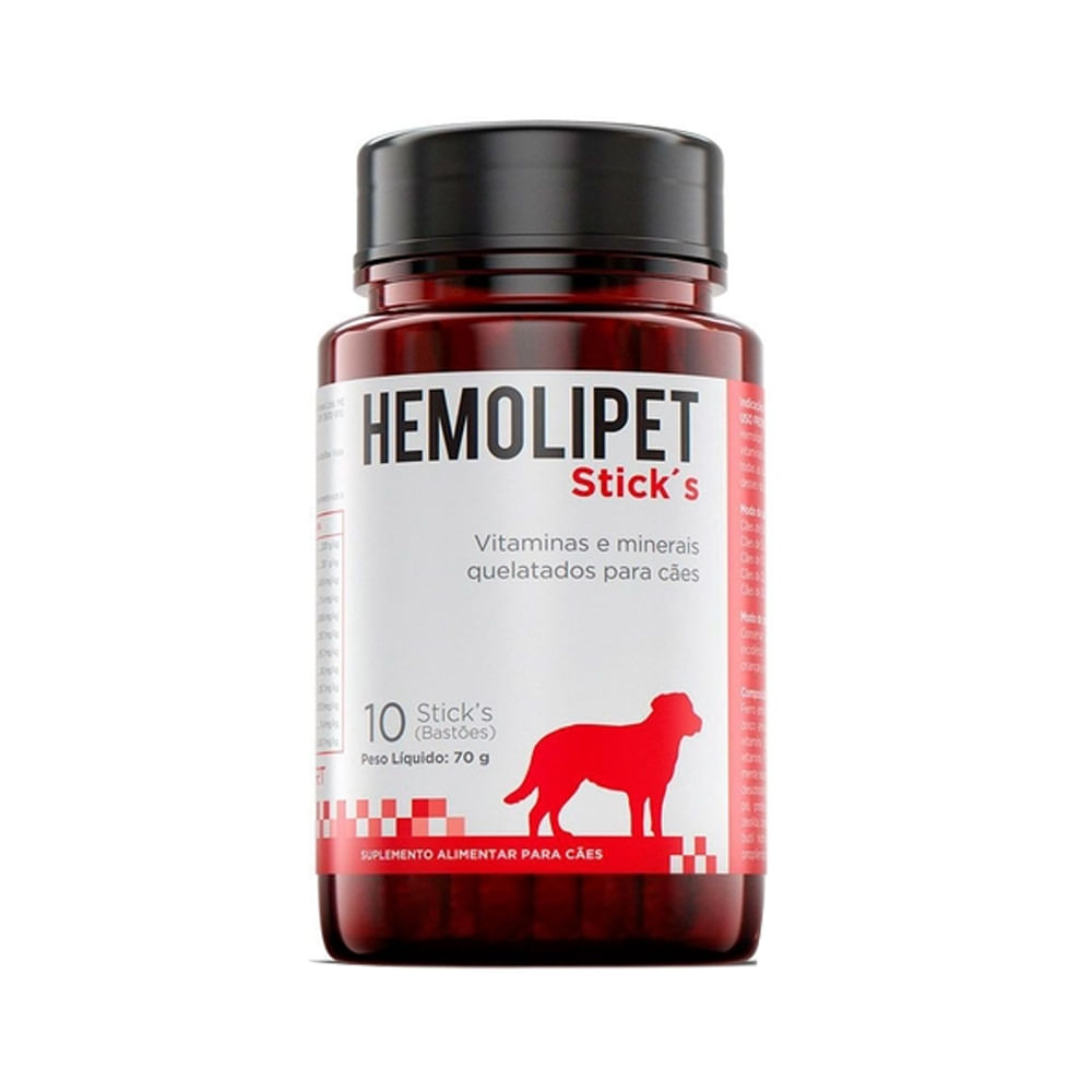 Suplemento Hemolipet Sticks para Cães