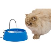 fonte bebedouro aqua mini amicus bivolt azul gato bebendo água