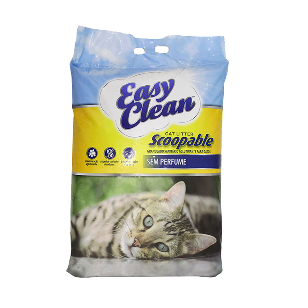 Areia Gato Easy Clean Granulada sem Perfume