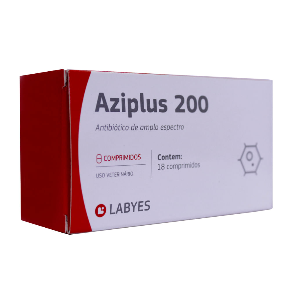 Antibiótico Aziplus 200 para Cães e Gatos