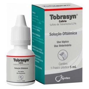 Tobrasyn Colírio Solução Oftálmica para Cães e Gatos - 5 ml