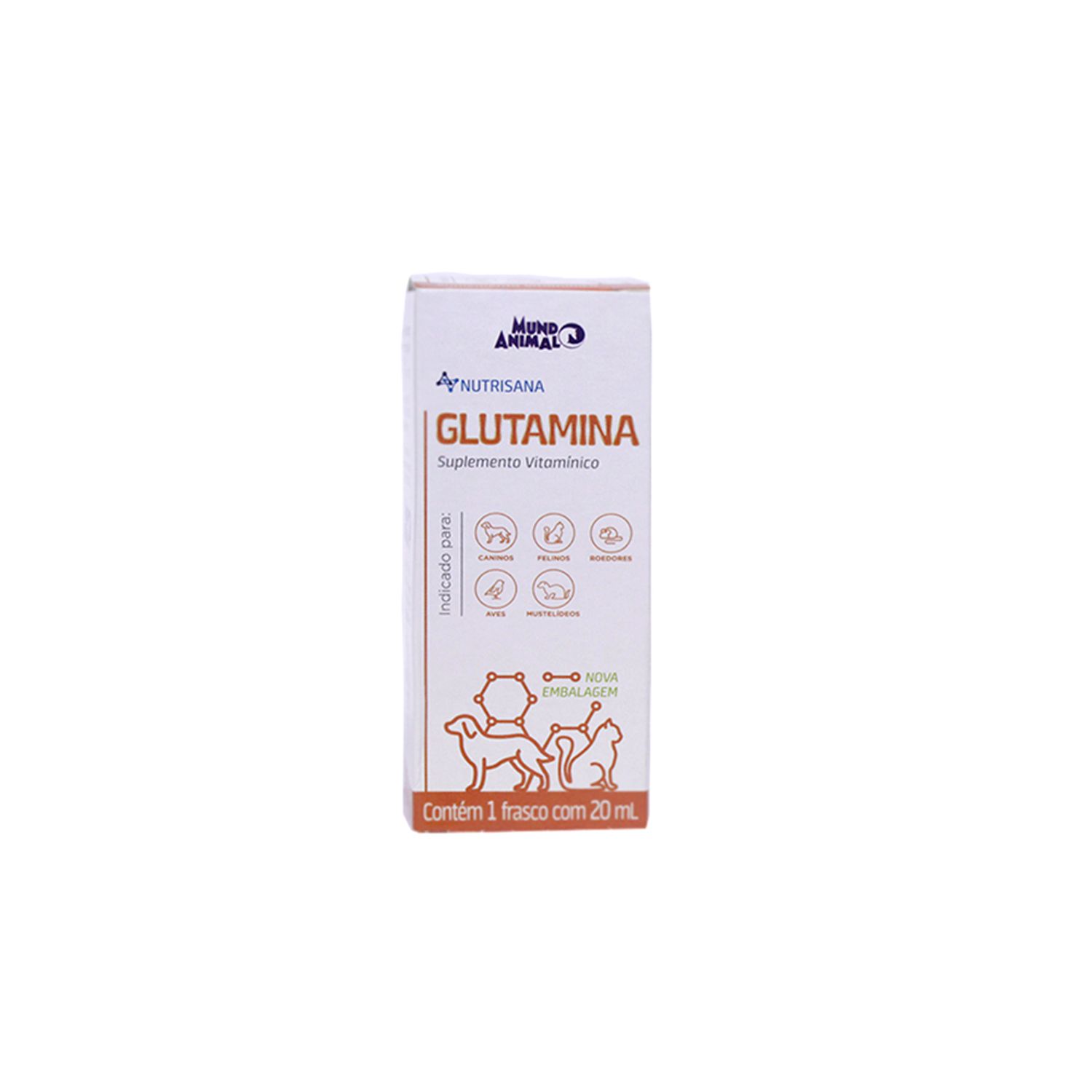 Suplemento Alimentar Glutamina Nutrisana Embalagem