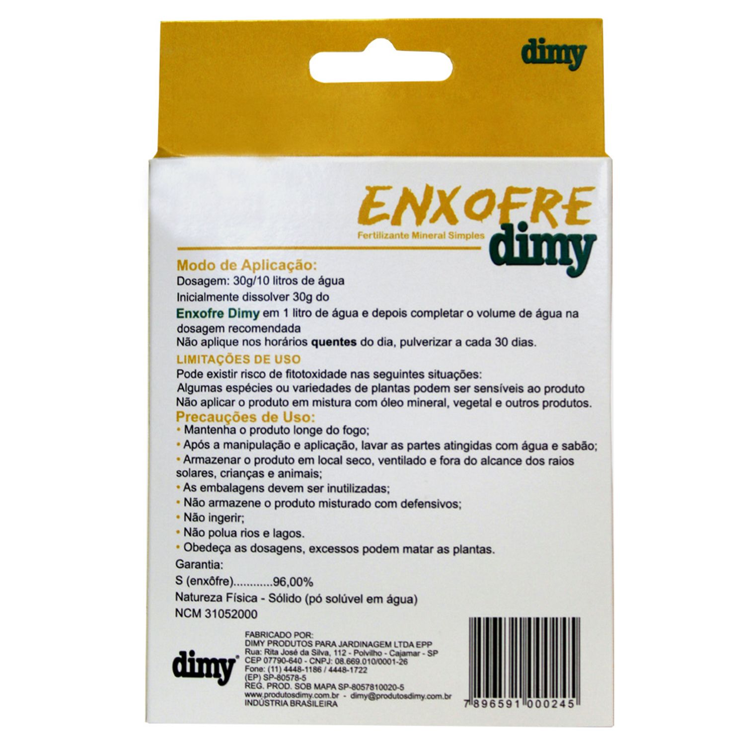Enxofre Dimy Verso