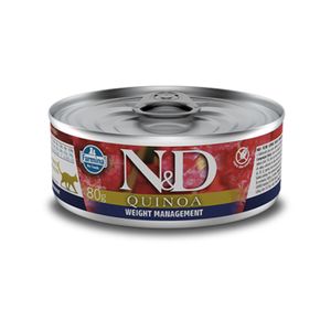 Ração Úmida N&D Quinoa Gatos Adultos Controle de Peso - 80 g