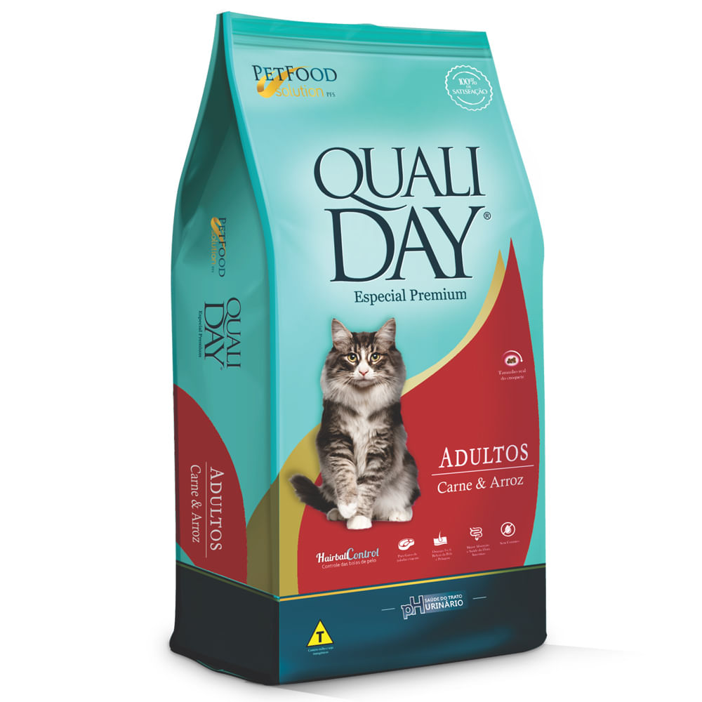 Ração Qualiday Gatos Adultos Carne