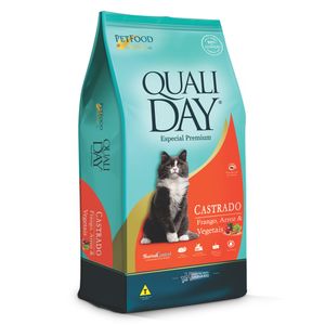 Ração Qualiday Gatos Adultos Castrados Frango