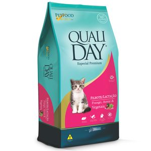 Ração Qualiday Gatos Filhotes e Fêmea Lactante Frango e Vegetais