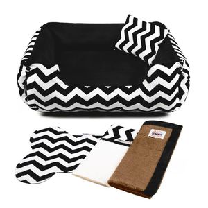 Enxoval Cama de Cachorro Senhor Bicho Dupla Face Lola Chevron Preto Menor preço em Enxoval Cama de Cachorro Senhor Bicho Dupla Face Lola Chevron Preto