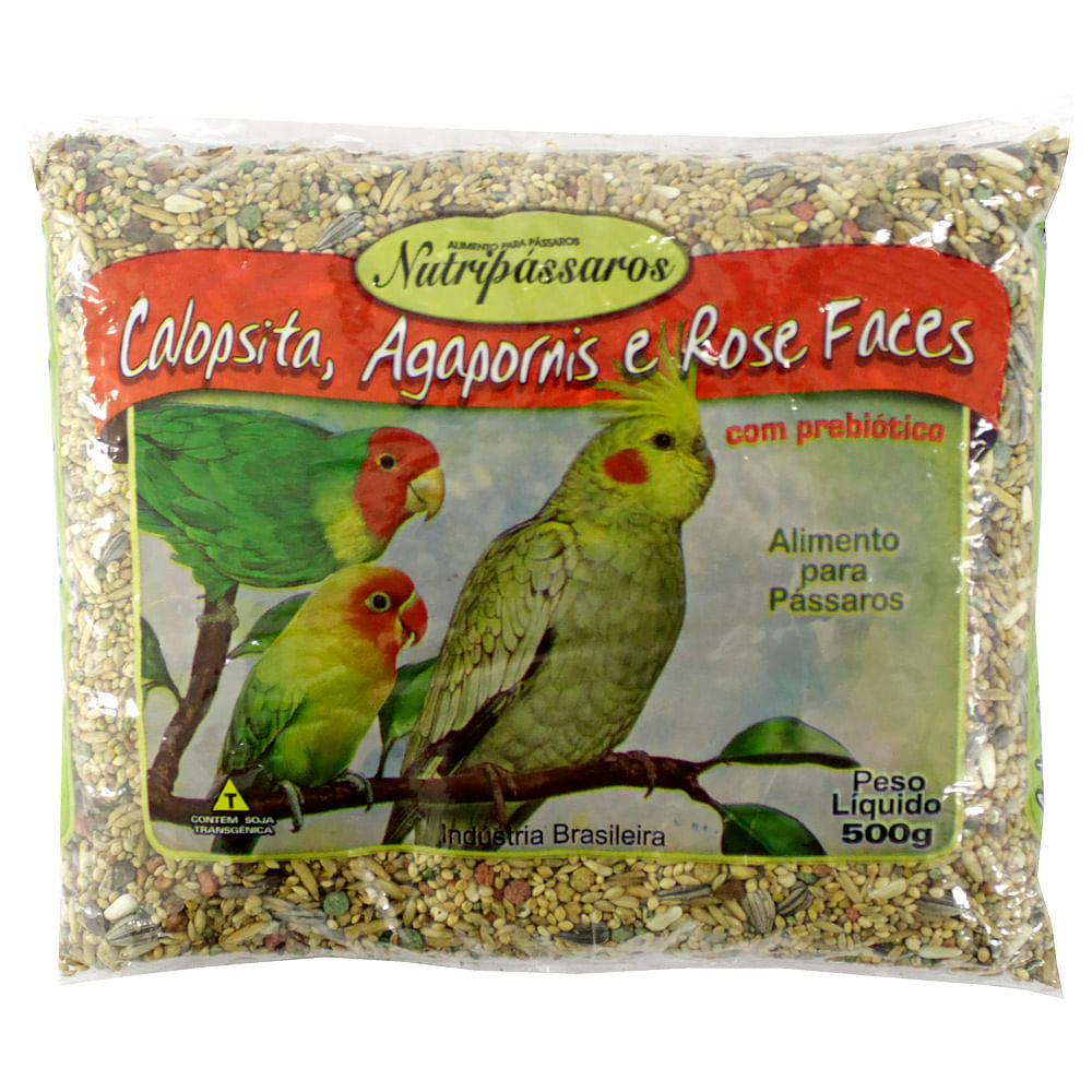 Mistura para Calopsita, Agapornis e Rose Faces Nutripássaros