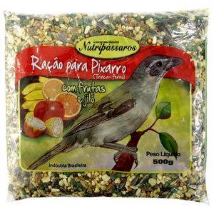 Ração para Pixarro Trinca-Ferro Nutripássaros com Frutas e Jiló - 500 g