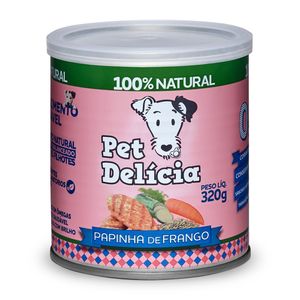 Ração Úmida Pet Delícia Cães Filhotes Papinha de Frango - 320 g