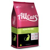 Ração Allcats Gatos Adultos Premium Mix Frango Carne e Salmão 10,1kg