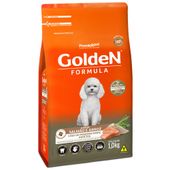 ração golden fórmula para cães adultos raças pequenas salmão e arroz 1kg lado