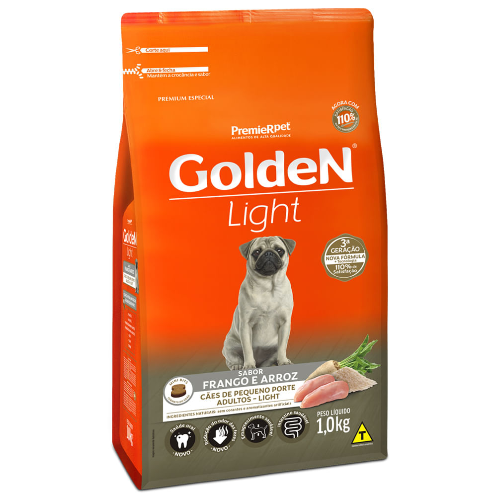 Ração Golden Light para Cães Adultos Raças Pequenas Sabor Frango e
