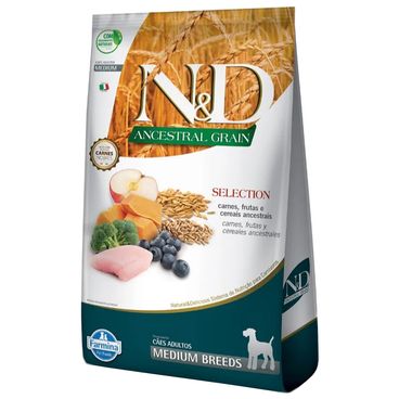 Ração NeD Ancestral Grain Selection Cachorros Adultos Raças Médias 15kg