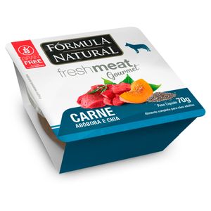 Ração Úmida Fórmula Natural Fresh Meat Gourmet Cães Adultos Carne, Abóbora e Chia - 70 g