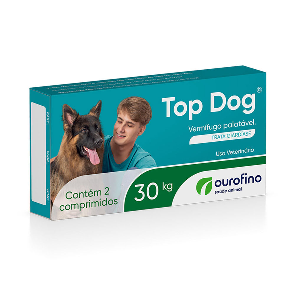 Vermífugo Top Dog Cães 30kg