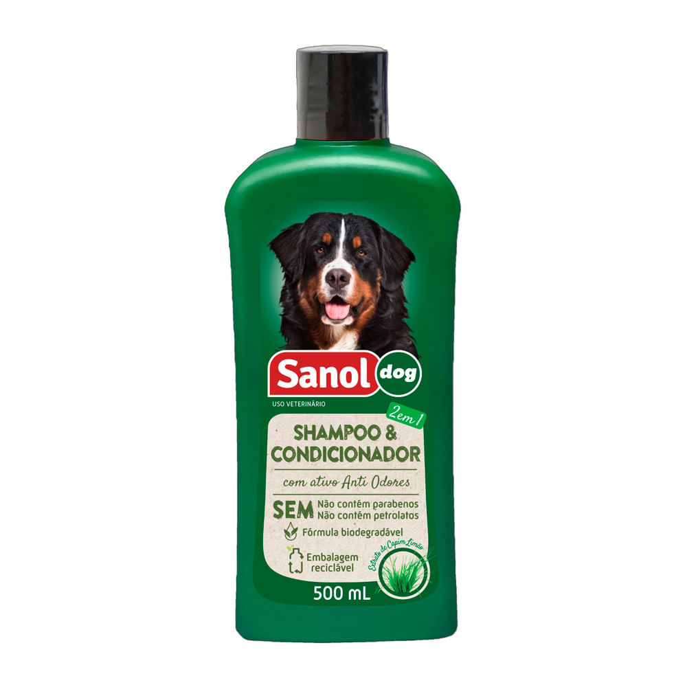 Shampoo e Condicionador 2 em 1 para Cães Sanol