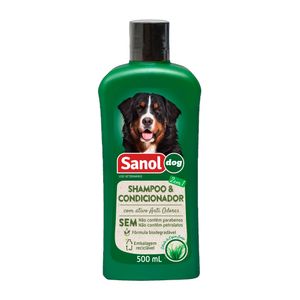 Shampoo para Cães de Grande Porte 2 em 1 Sanol - 500ml