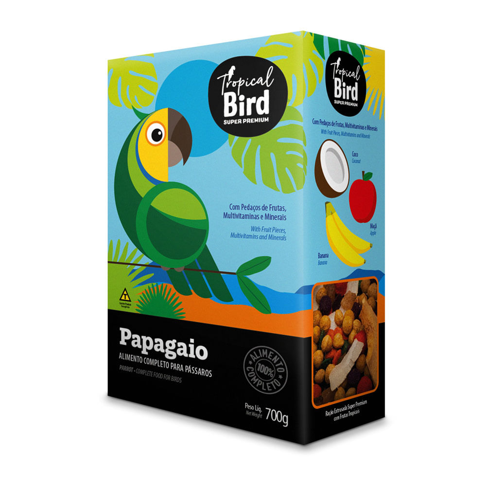Alimento Super Premium Tropical Bird Papagaio Zootekna
