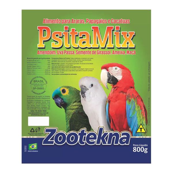 PsitaMix Zootekna Mistura para Pássaros 800 g