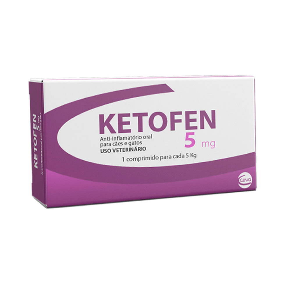 Ketofen 5 mg Anti-inflamatório para Cães e Gatos
