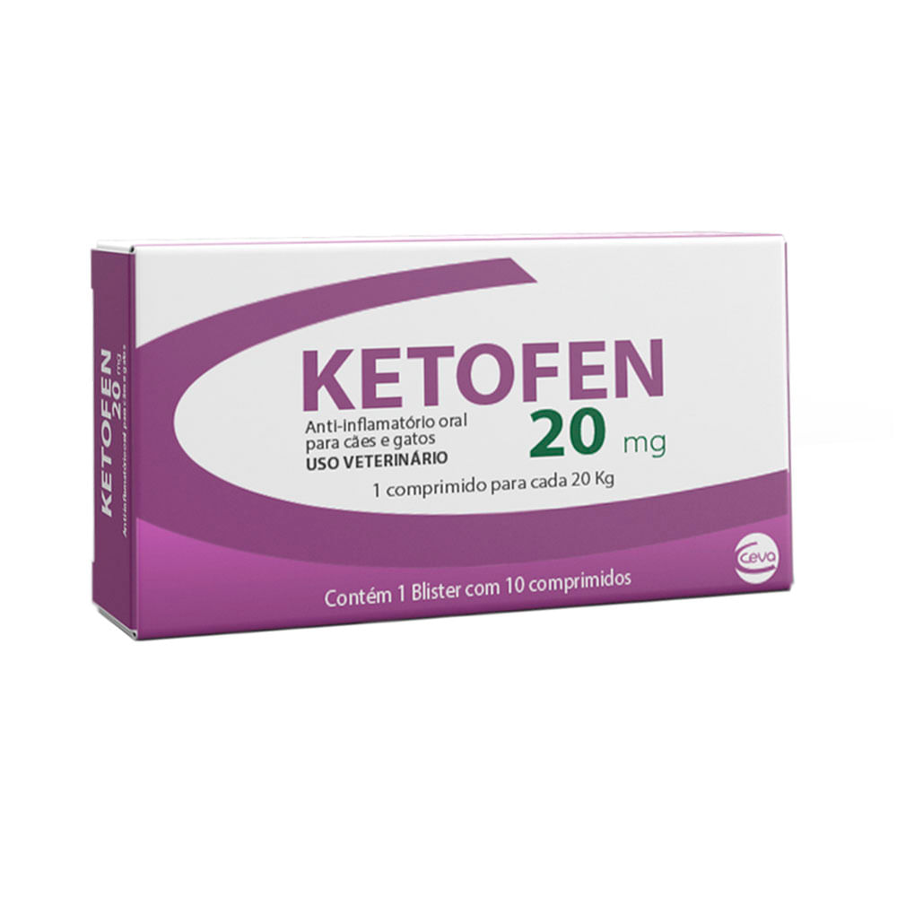 Ketofen 20 mg Anti-inflamatório para Cães e Gatos