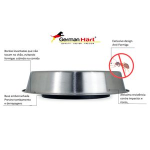 Comedouro Inox Antiformiga GermanHart Menor preço em Comedouro Inox Antiformiga GermanHart