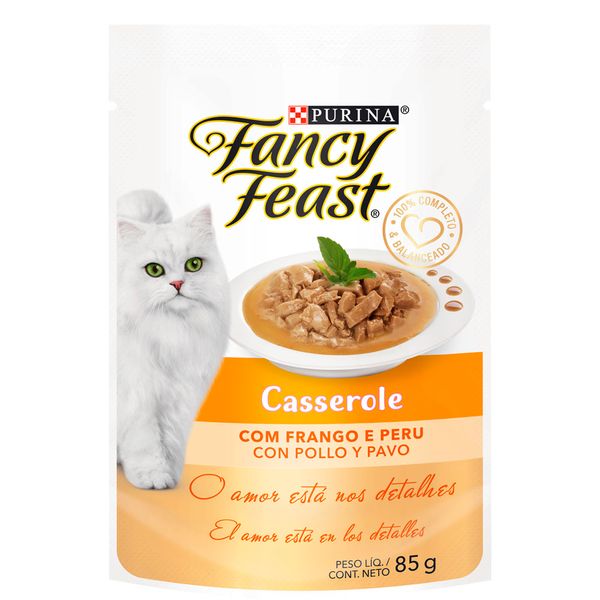 Ração Úmida Fancy Feast Casserole Frango e Peru 85 g