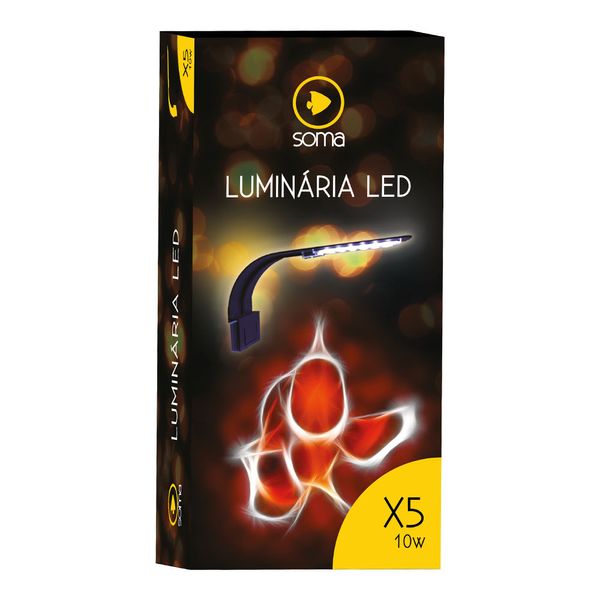 Luminária de Led Soma 10W Branca e Azul 127V