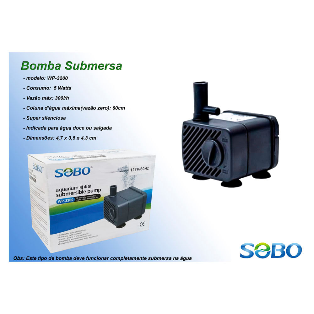 Bomba Submersa Sobo WP3200