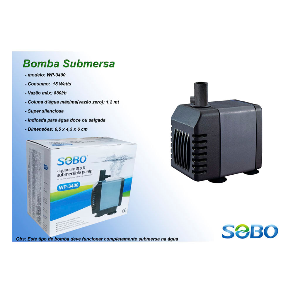 Bomba Submersa Sobo WP3400