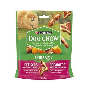 Petisco Dog Chow Cães Adultos Carne e Cenoura - 75g