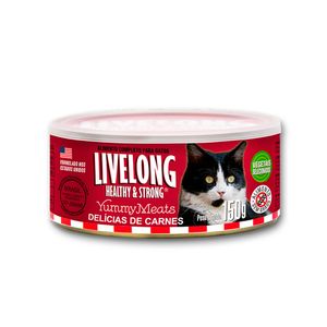 Ração Úmida para Gatos Delicias de Carne Livelong - 150 g