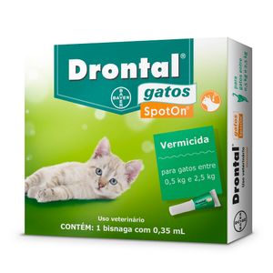Vermífugo para Gatos Drontal Spot On 0,5kg a 2,5kg Bayer é boa?