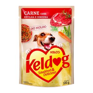 Ração Úmida Keldog Carne, Ervilha e Cenoura - 100 g